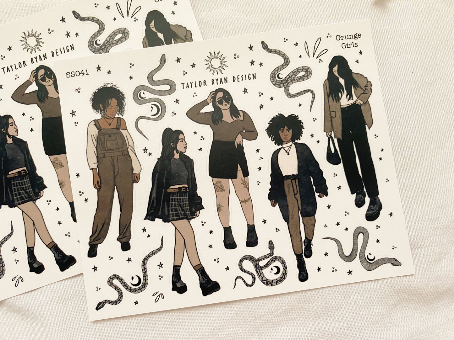 Grunge Girls Sticker Sheet