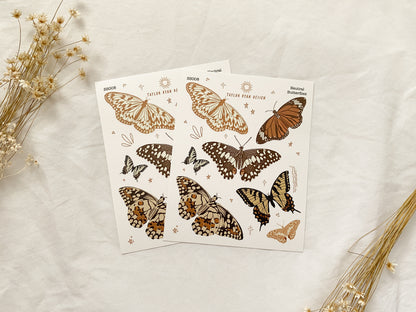 Neutral Butterflies Sticker Sheet