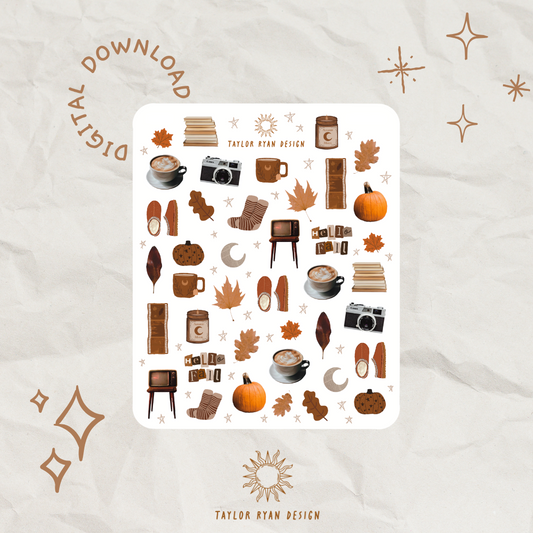 *PRINTABLE* Fall Minis Sticker Sheet