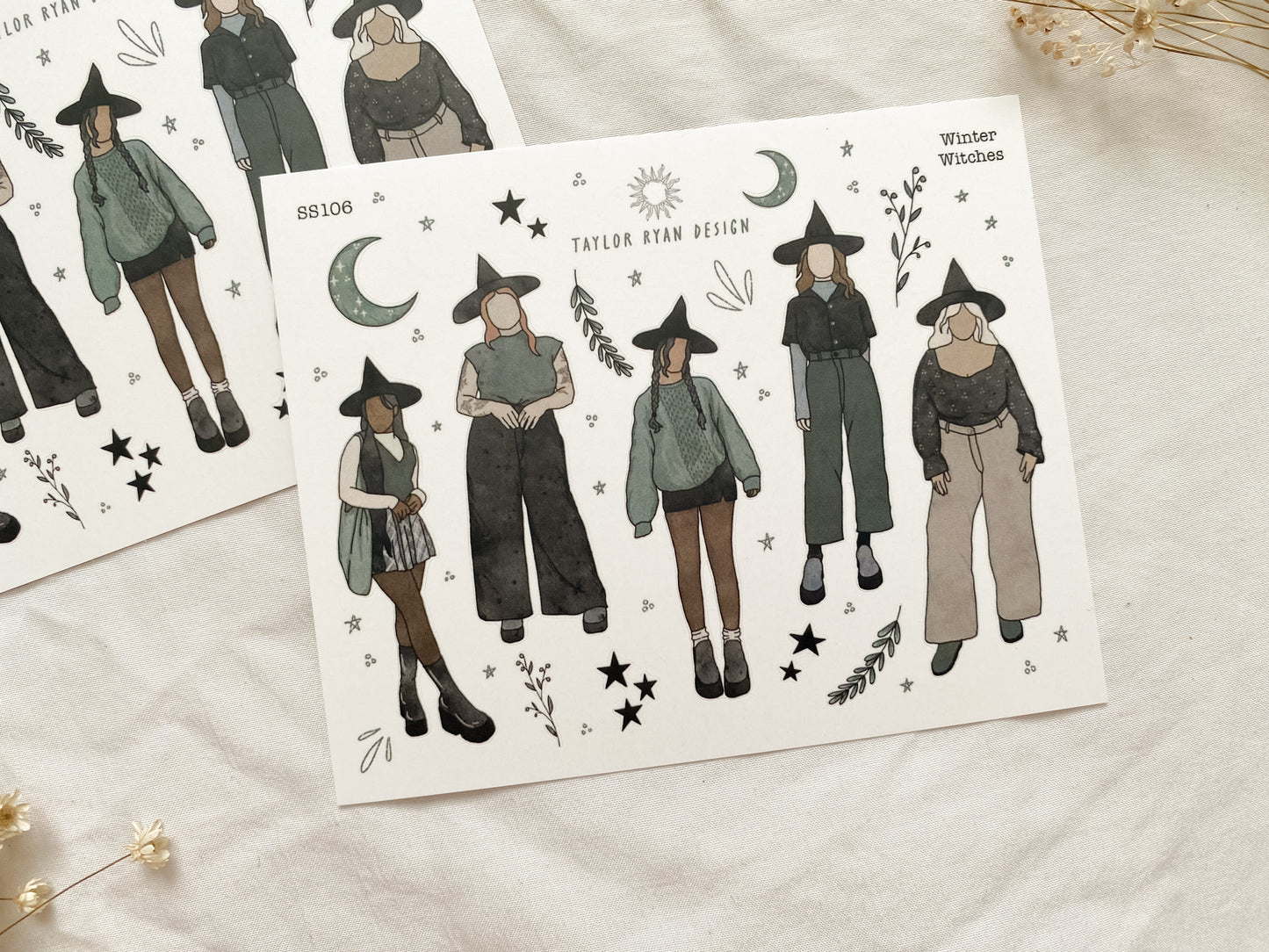 Winter Witches Sticker Sheet