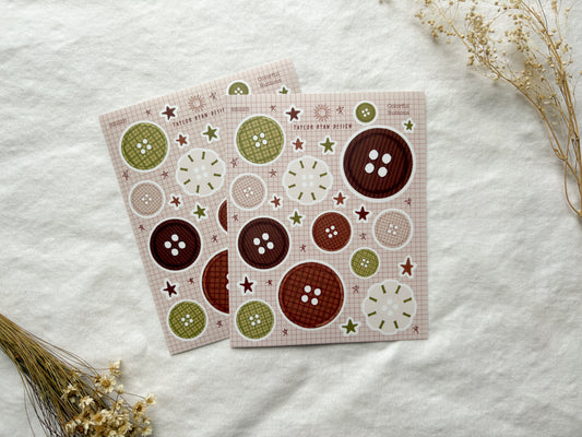 Colorful Buttons Sticker Sheet