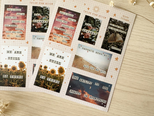 Quote Collages Sticker Sheet