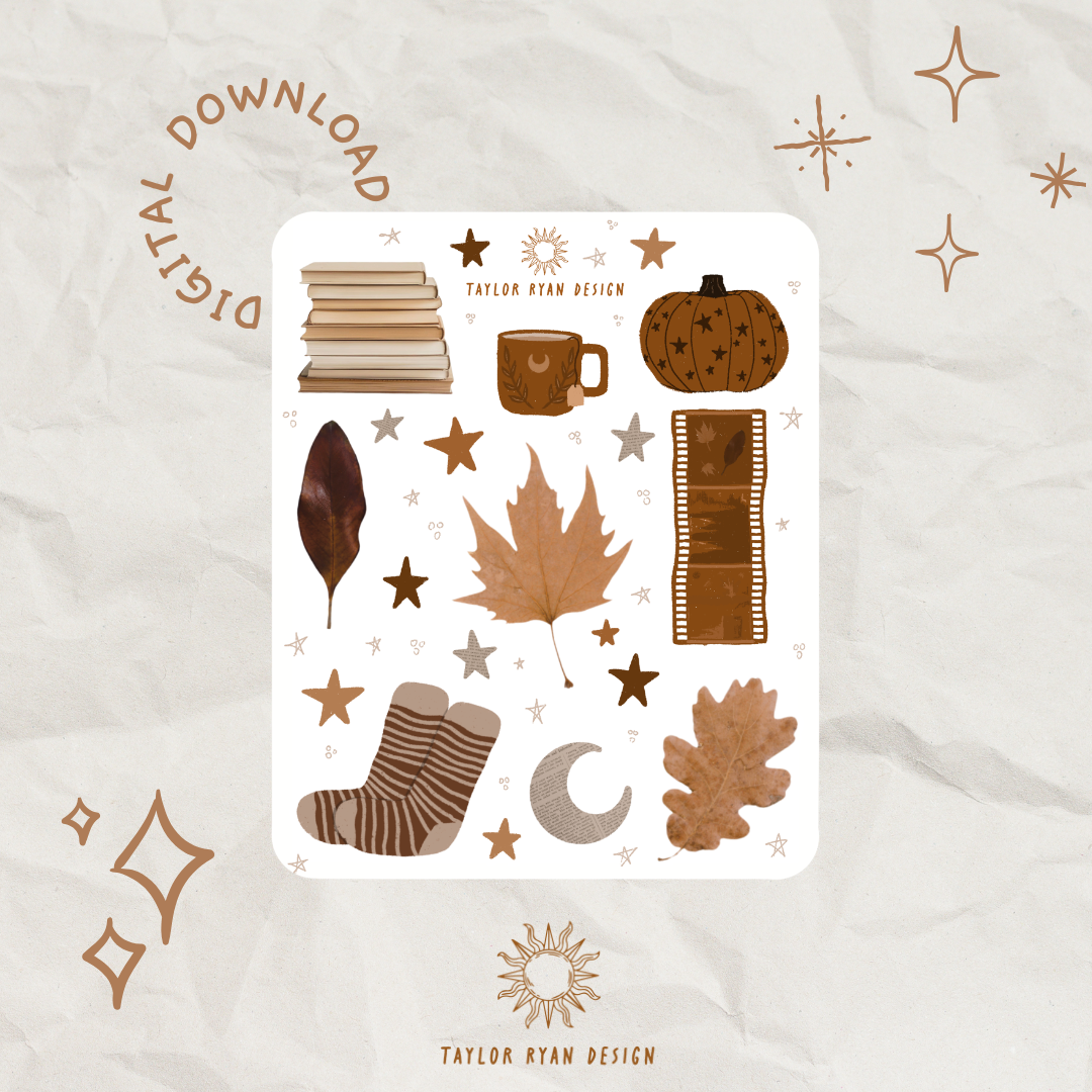 *PRINTABLE* Autumn Reading Sticker Sheet