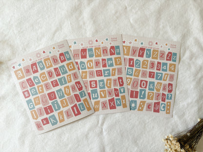 Spring Letters Sticker Sheets