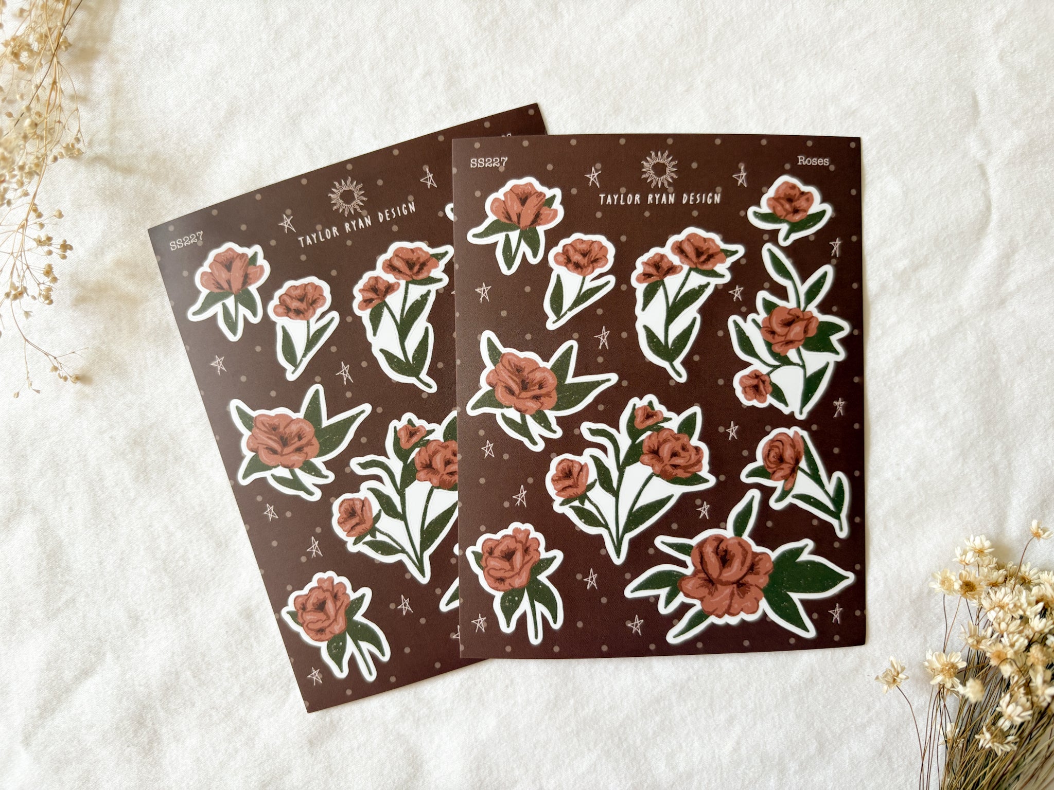 Roses Sticker Sheet – Taylor Ryan Design