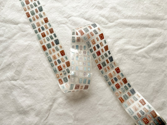 Granny Letters & Numbers PET Tape (PRE-CUT)