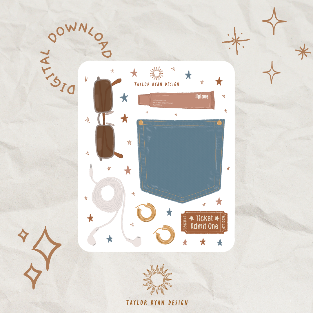 *PRINTABLE* Back Pocket Sticker Sheet