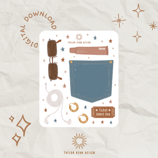 *PRINTABLE* Back Pocket Sticker Sheet