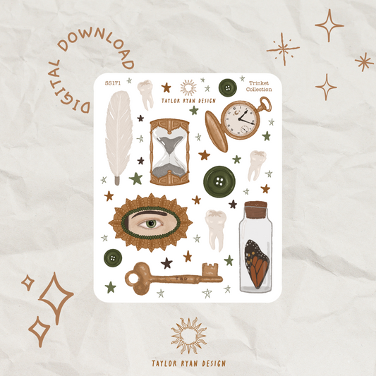 *PRINTABLE* Trinket Collection Sticker Sheet
