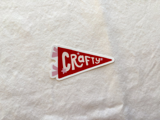 Crafty Pennant Flag Vinyl Sticker