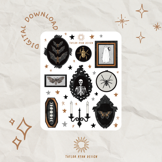 *PRINTABLE* Haunted Gallery Sticker Sheet
