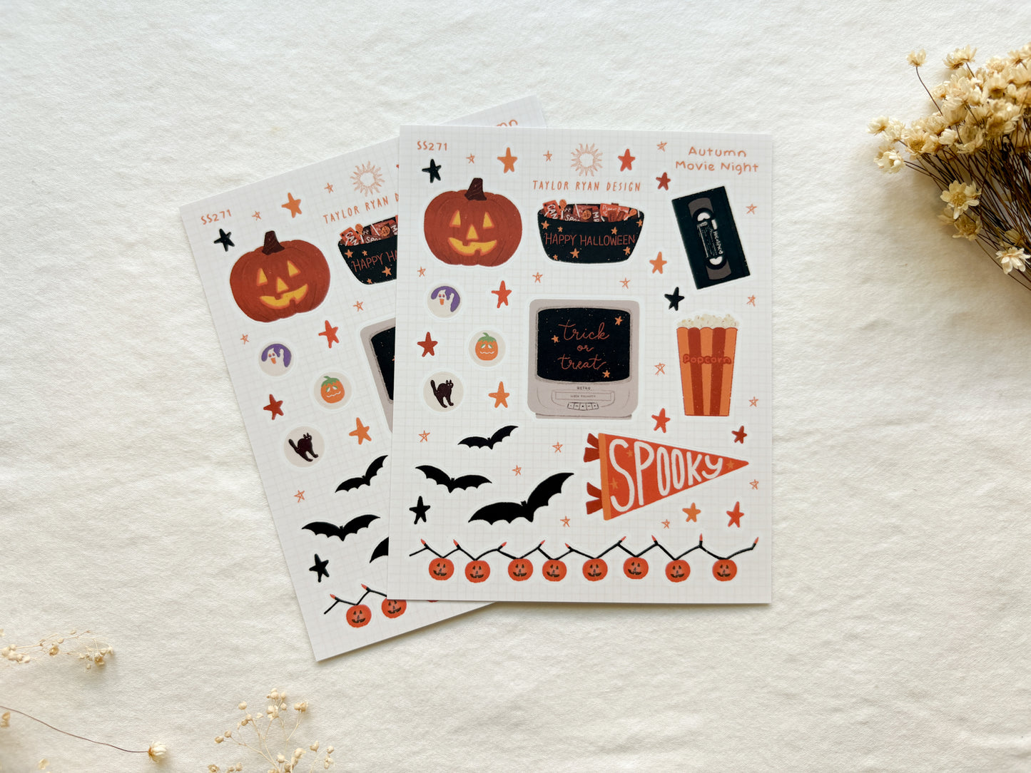 Autumn Movie Night Sticker Sheet