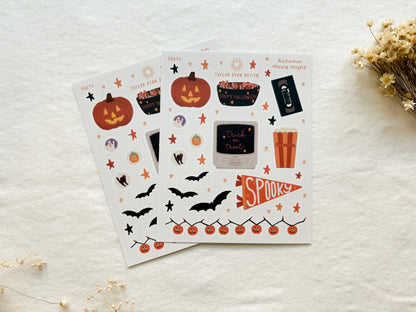 Autumn Movie Night Sticker Sheet