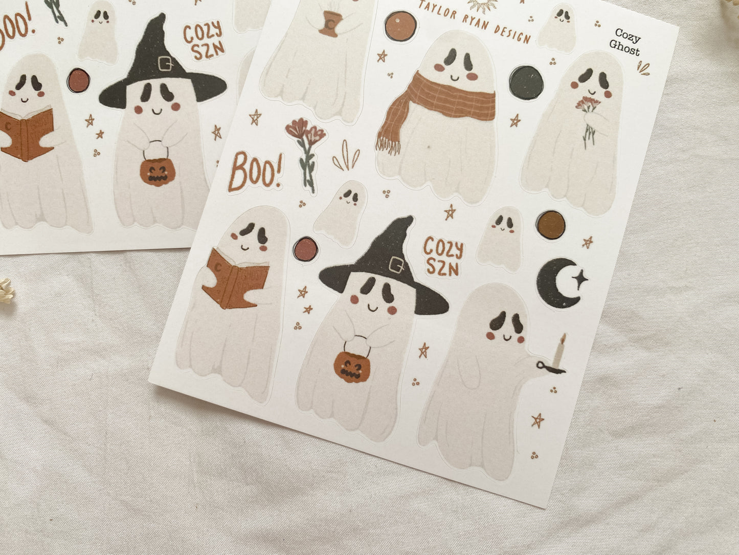 Cozy Ghost Sticker Sheet