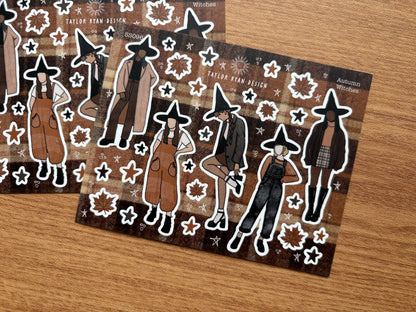Autumn Witches Sticker Sheet