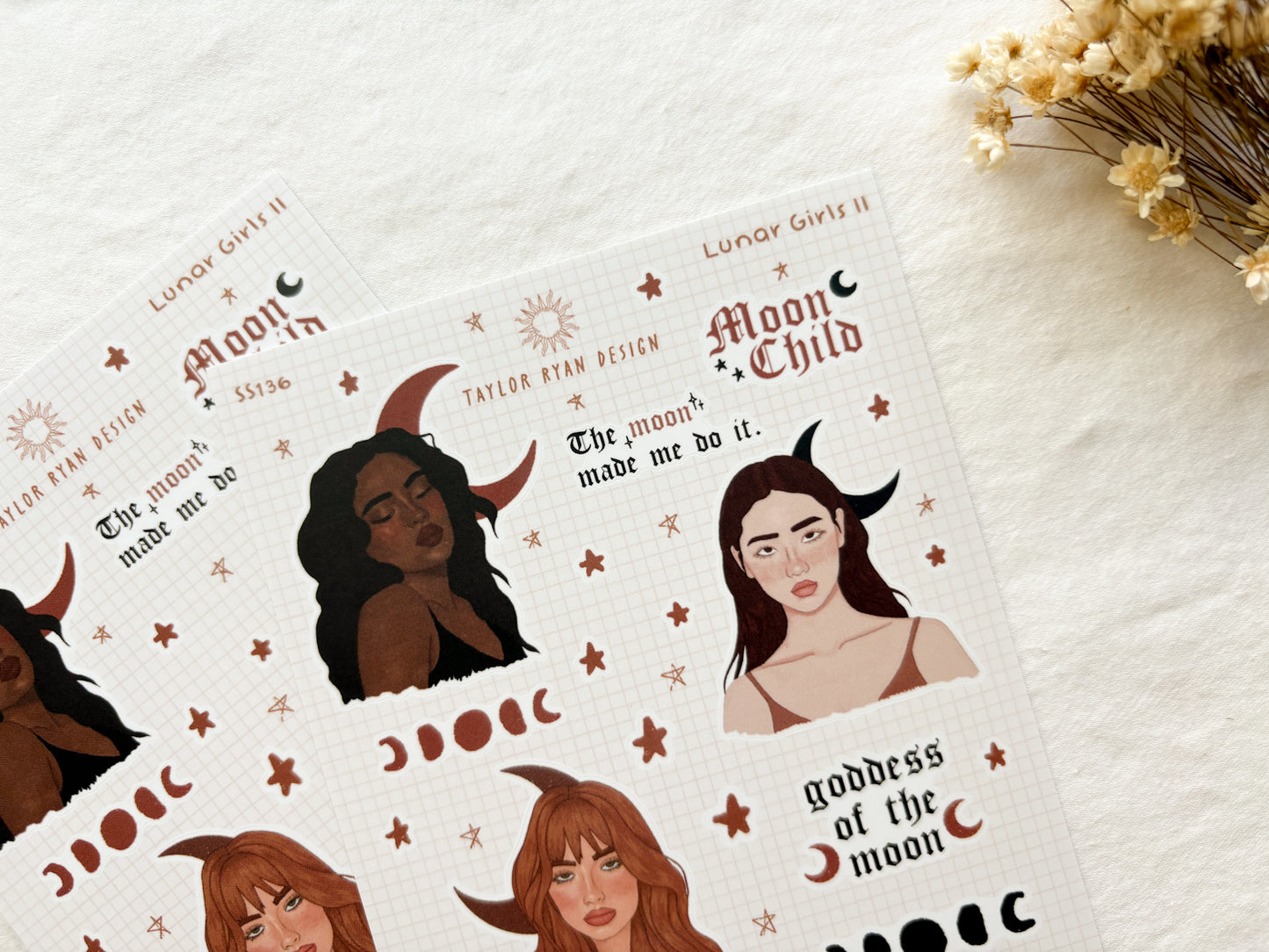 Lunar Girls II Sticker Sheet