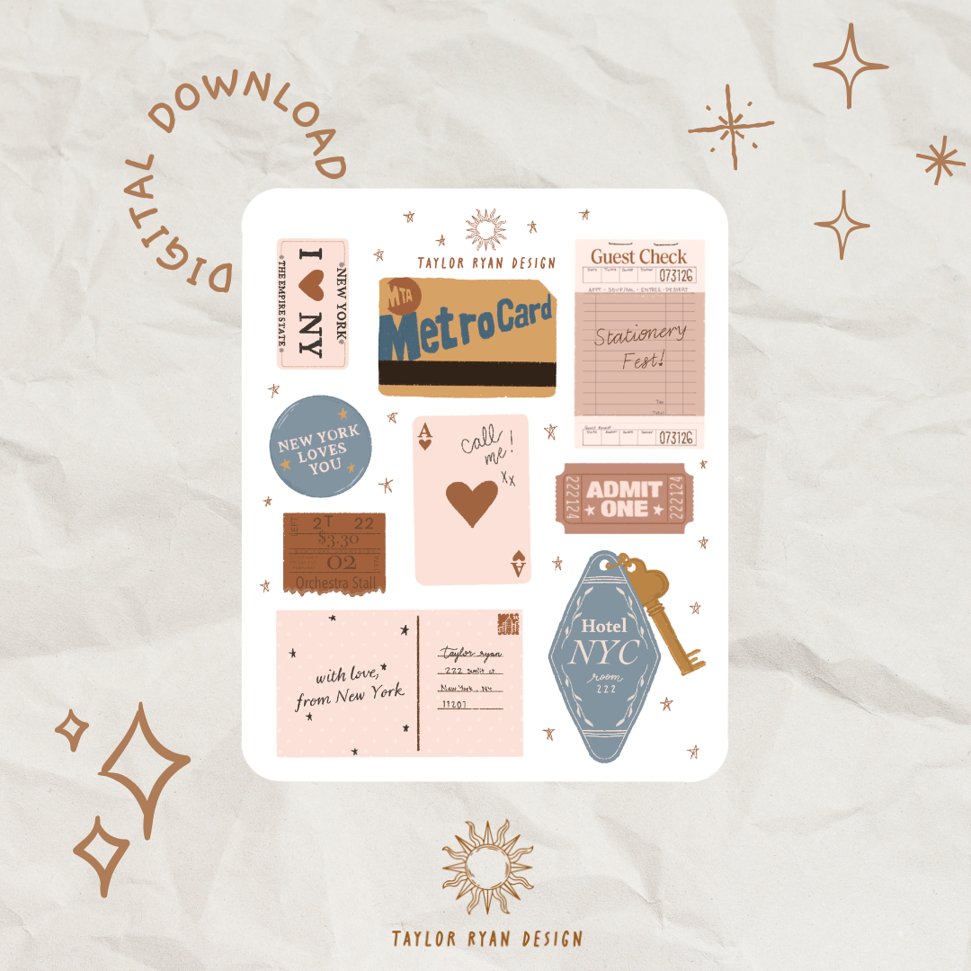 *PRINTABLE* Found in NYC Sticker Sheet