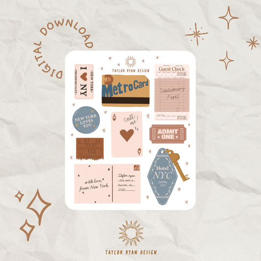 *PRINTABLE* Found in NYC Sticker Sheet
