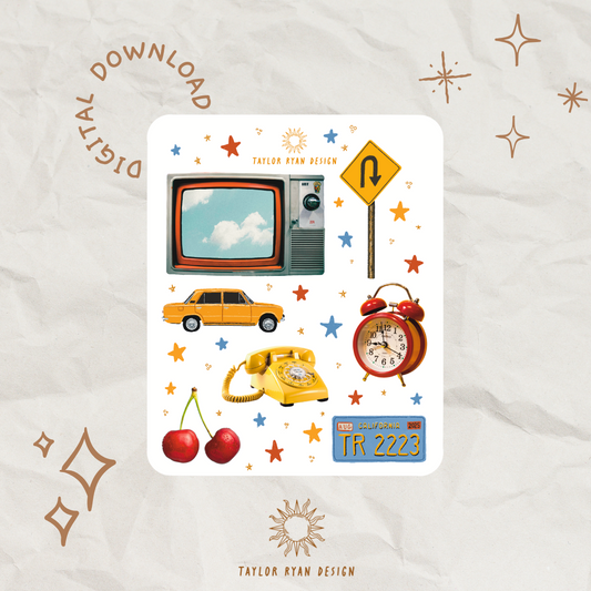 *PRINTABLE* Summer Dreaming Sticker Sheet