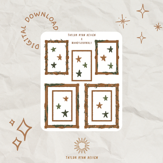 *PRINTABLE* Book Frames Sticker Sheet