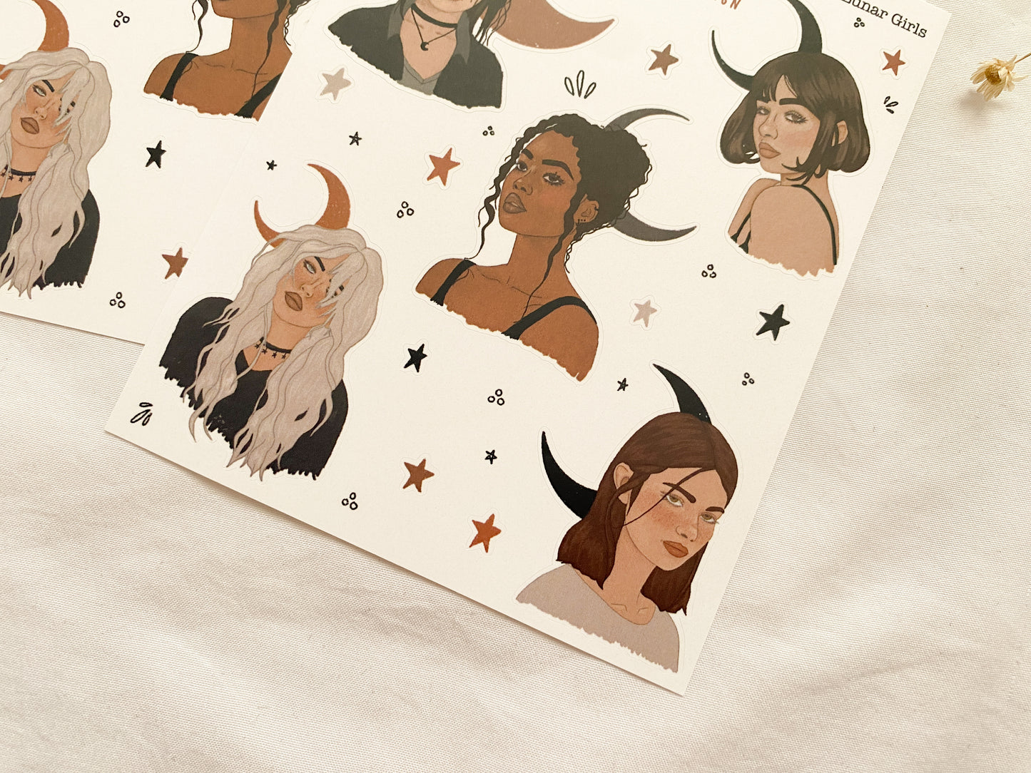 Lunar Girls Sticker Sheet