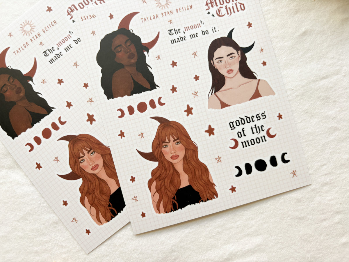 Lunar Girls II Sticker Sheet