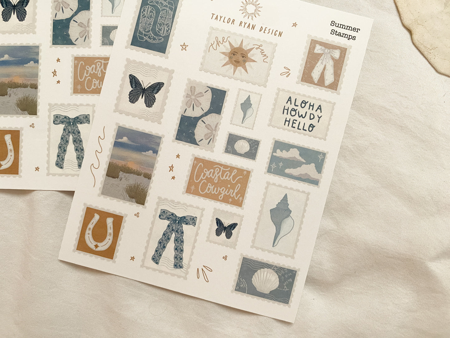 Summer Stamps Sticker Sheet