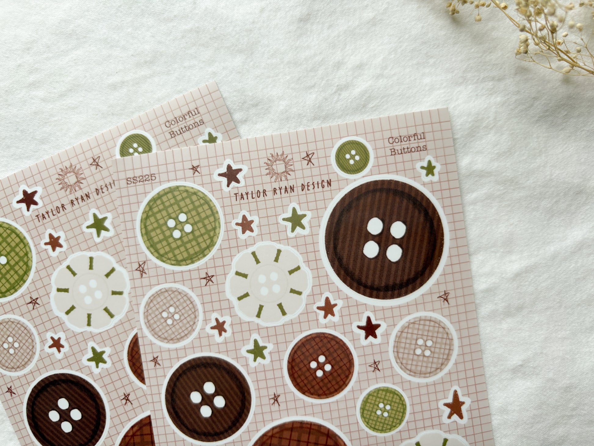 Colorful Buttons Sticker Sheet – Taylor Ryan Design