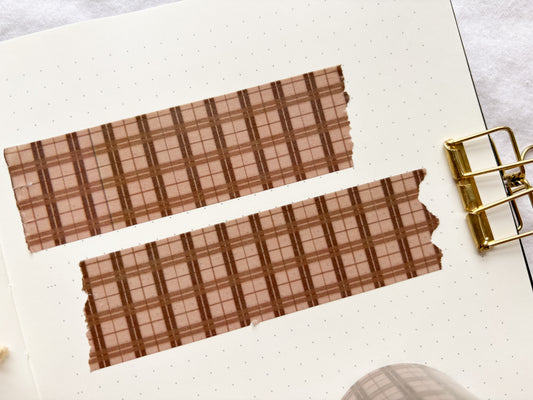 Brown Plaid Washi Tape