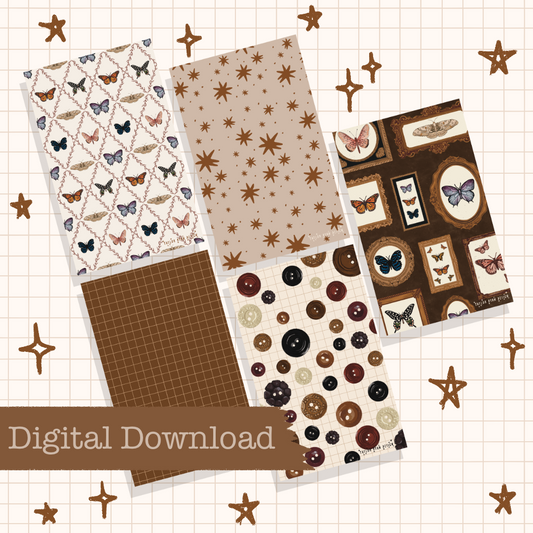 *PRINTABLE* The Collector Scrapbook Papers