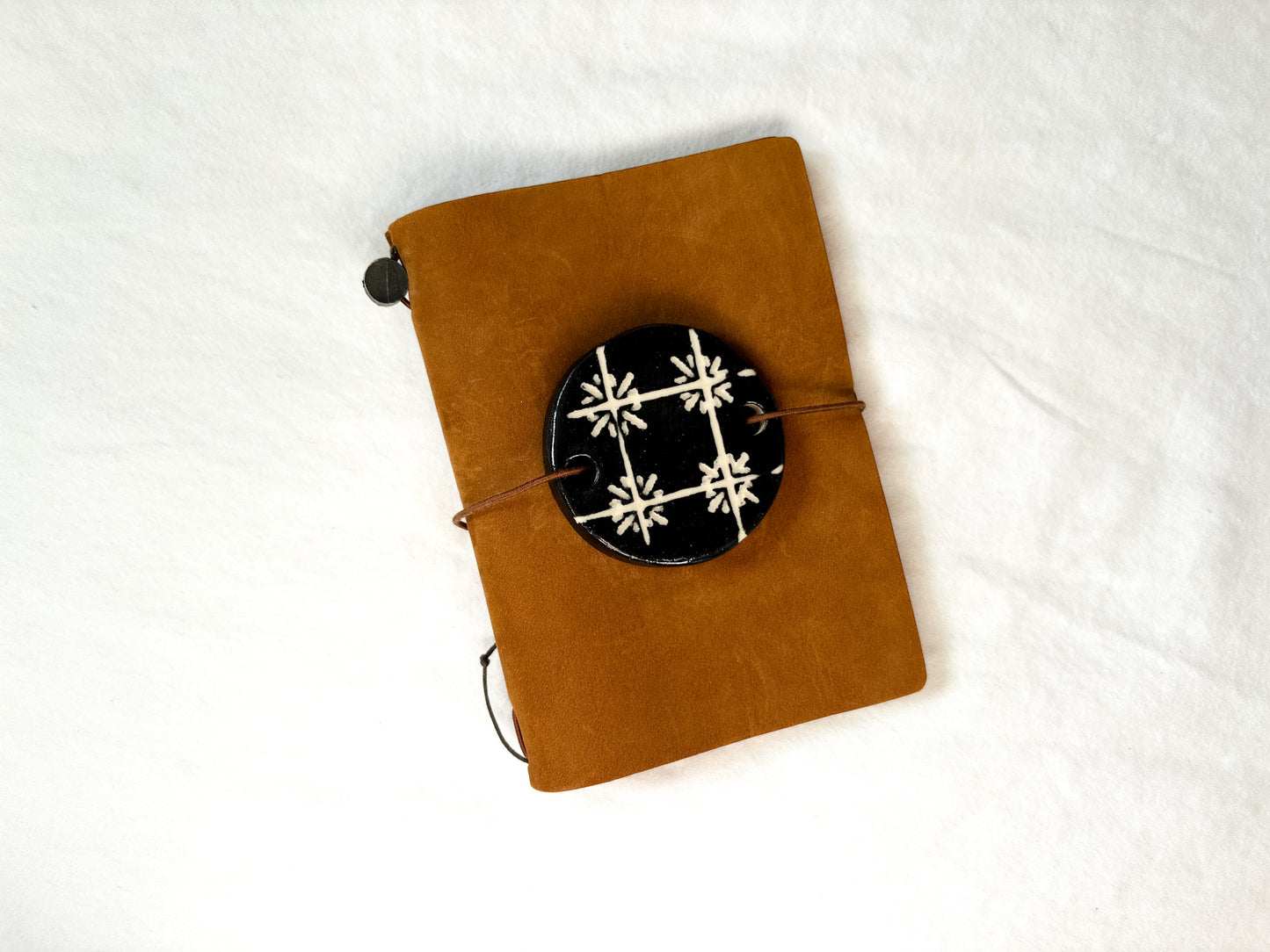 Circle Tile Ceramic Journal Connectors/Charm