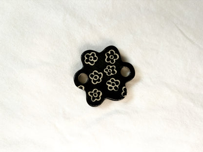 Floral Ceramic Journal Connectors/Charm