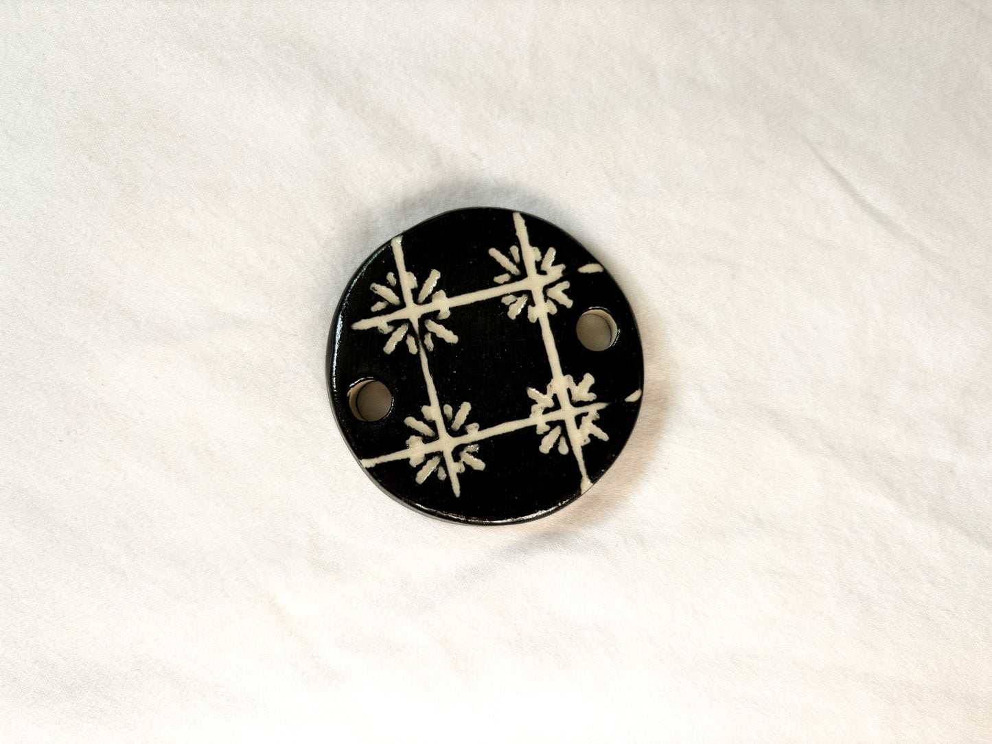 Circle Tile Ceramic Journal Connectors/Charm