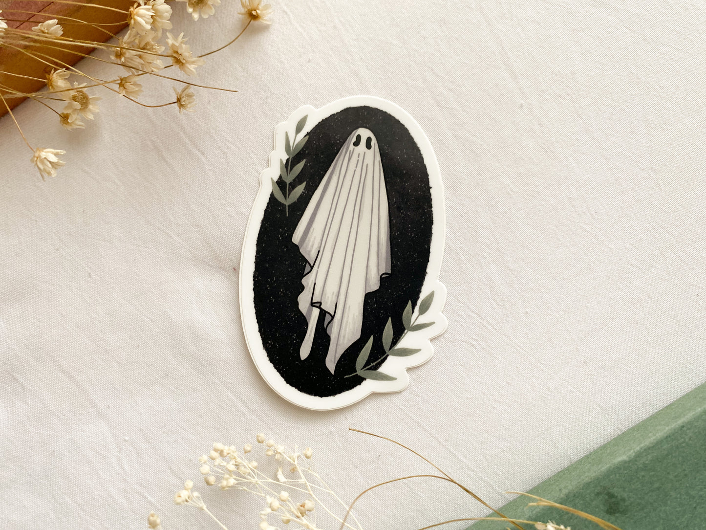 Greenery Ghost Vinyl Sticker