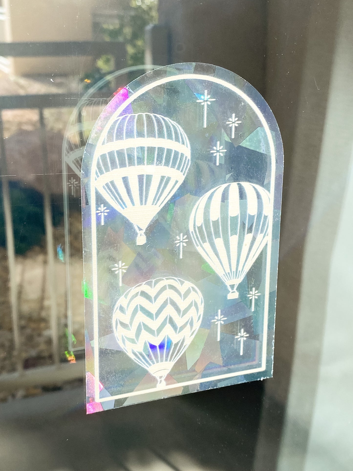 VENTA FINAL Protect Your Energy Moth Suncatcher Sticker Rainbow Maker