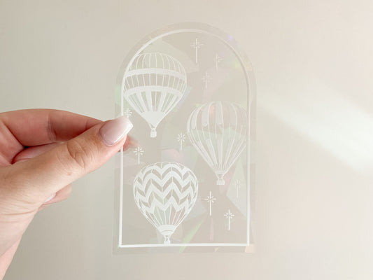 Hot Air Balloons Suncatcher Sticker Rainbow Maker